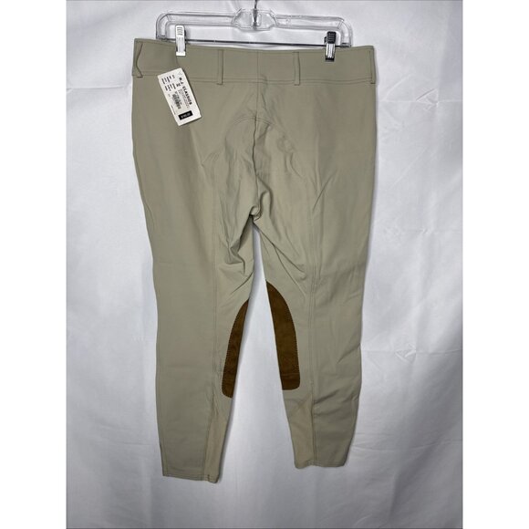 RJ Classic English Riding Pants Gulf Knee Patch Breeches Sand Tan Sz 32 New - Picture 6 of 11